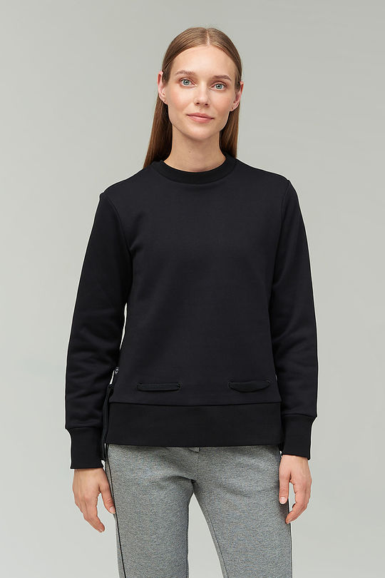 Soft inner surface cotton sweatshirt 1 | BLACK | Audimas