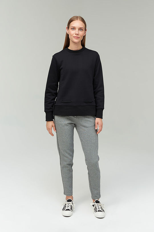 Soft inner surface cotton sweatshirt 6 | BLACK | Audimas