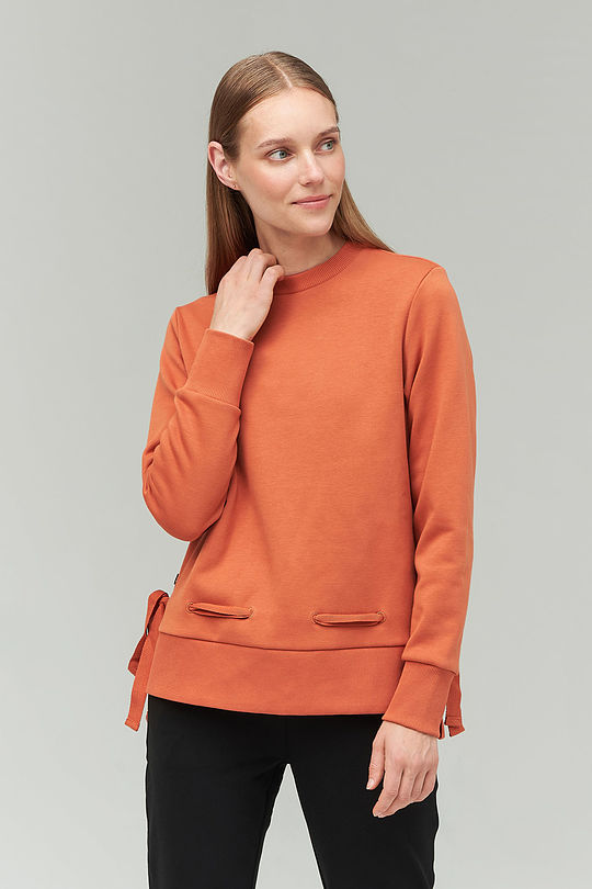 Soft inner surface cotton sweatshirt 1 | YELLOW/ORANGE | Audimas