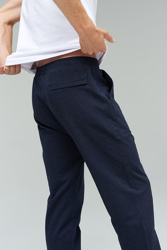 Stretch cotton regular fit sweatpants 5 | BLUE | Audimas