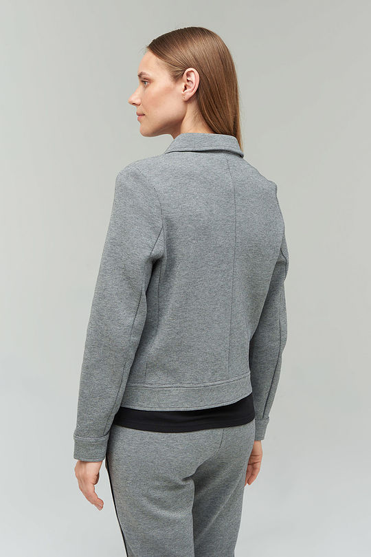 Cotton zip-through sweatshirt 2 | GREY/MELANGE | Audimas