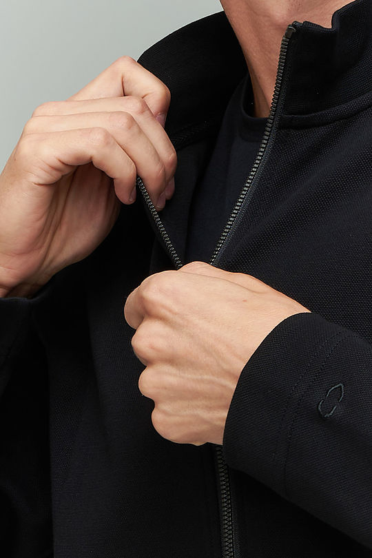 Cotton zip-through jacket 3 | BLACK | Audimas