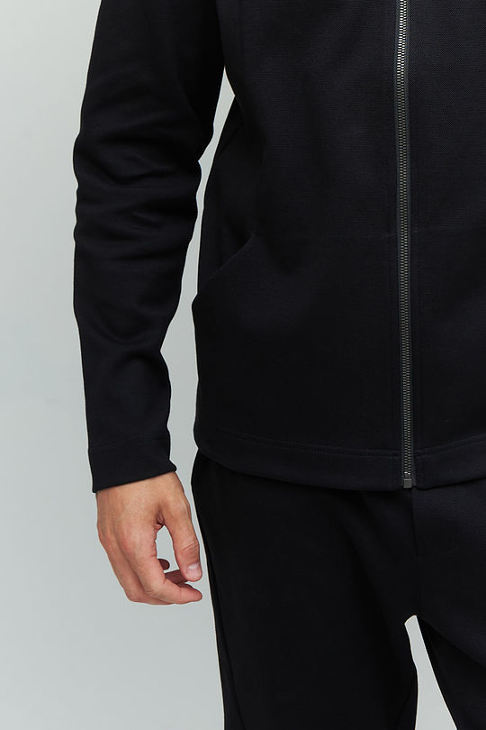 Cotton zip-through jacket 5 | BLACK | Audimas