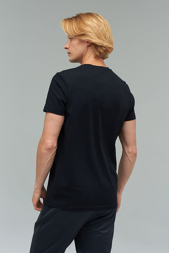 Stretch cotton t-shirt 2 | BLACK | Audimas