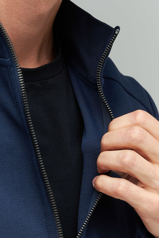 Cotton zip-through jacket 5 | BLUE | Audimas
