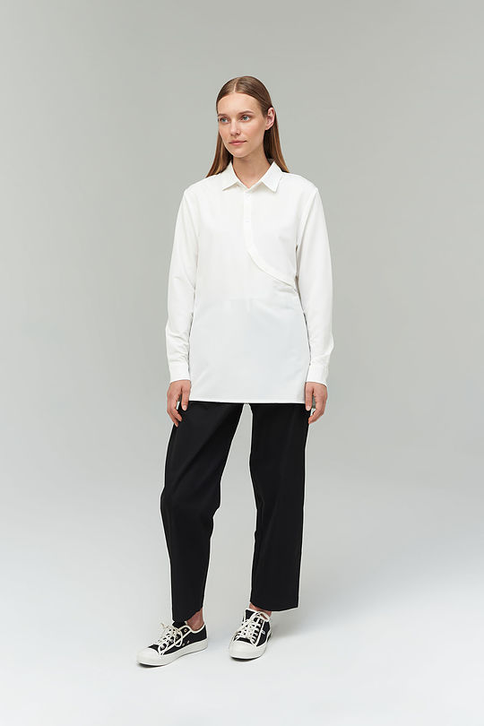Lightweigh stretch fabric shirt 6 | WHITE | Audimas