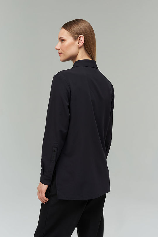 Lightweigh stretch fabric shirt 2 | BLACK | Audimas