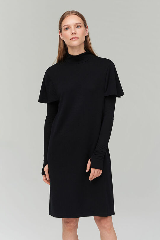 Merino-bamboo blend dress 1 | BLACK | Audimas