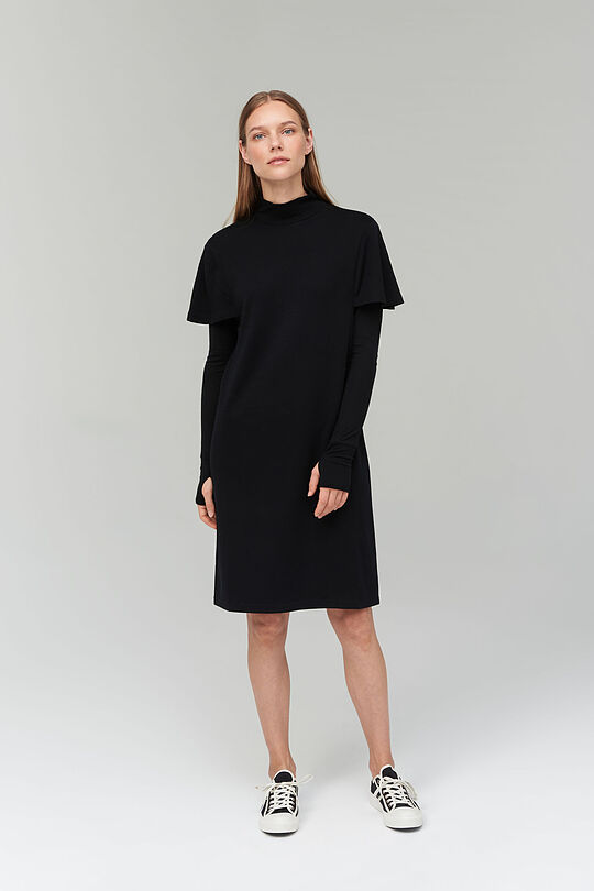 Merino-bamboo blend dress 7 | BLACK | Audimas