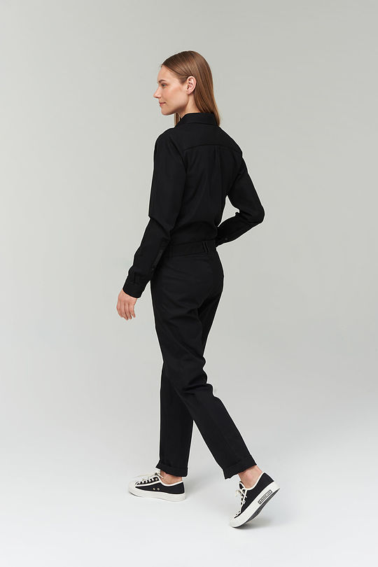 Stretch woven jumpsuit 2 | BLACK | Audimas