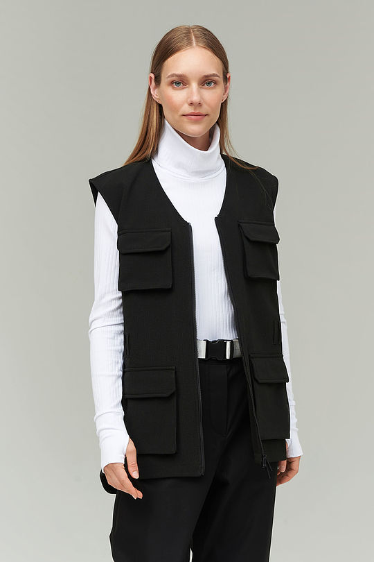 Three layer SOFTSHELL fabric vest 1 | BLACK | Audimas