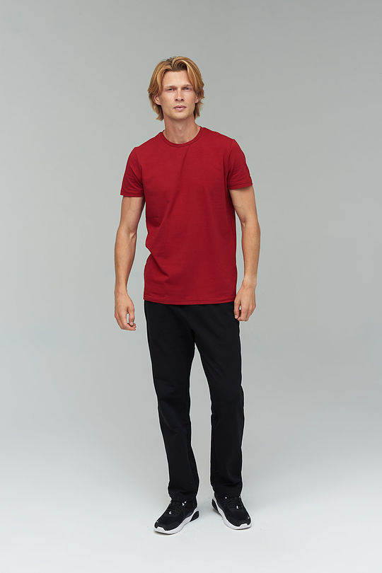 Stretch cotton t-shirt 4 | RED/PINK | Audimas