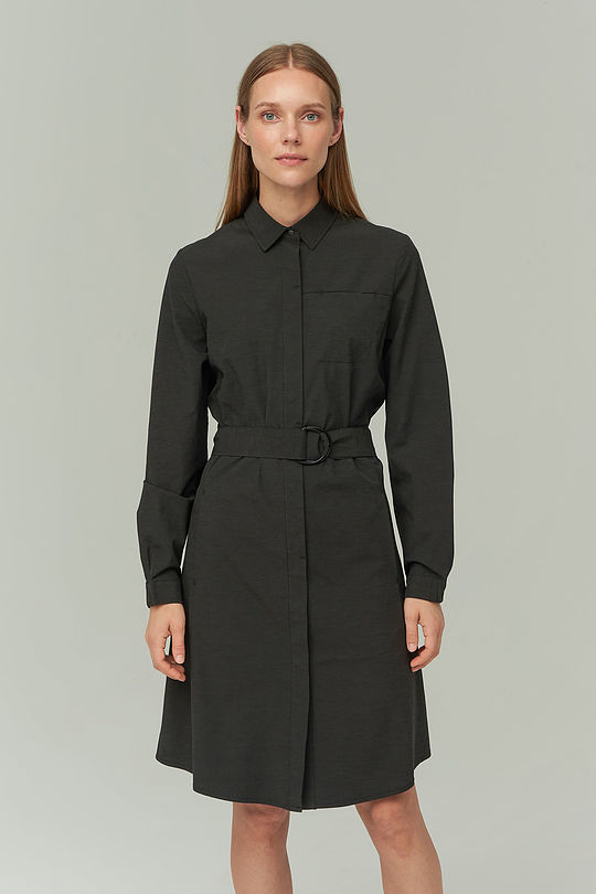 Lightweight stretch fabric dress 1 | BLACK | Audimas