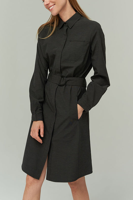 Lightweight stretch fabric dress 3 | BLACK | Audimas