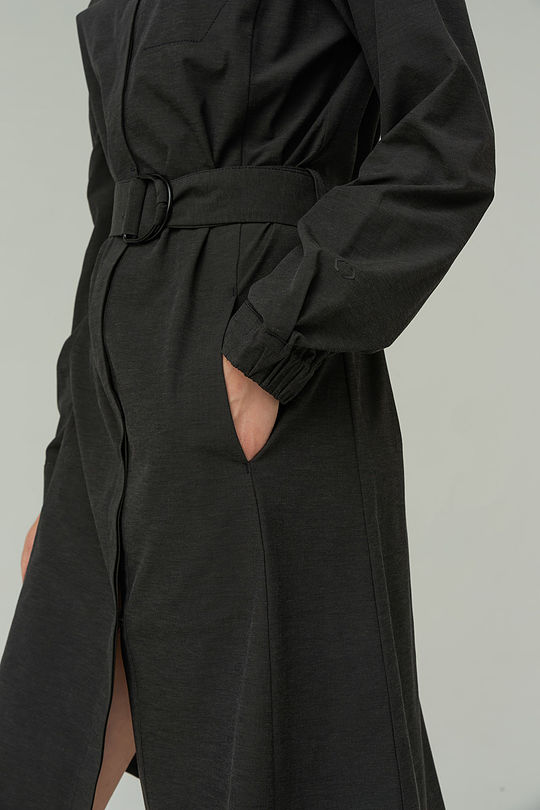 Lightweight stretch fabric dress 4 | BLACK | Audimas
