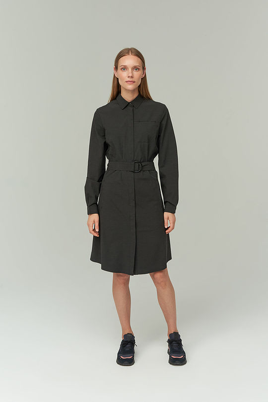 Lightweight stretch fabric dress 6 | BLACK | Audimas