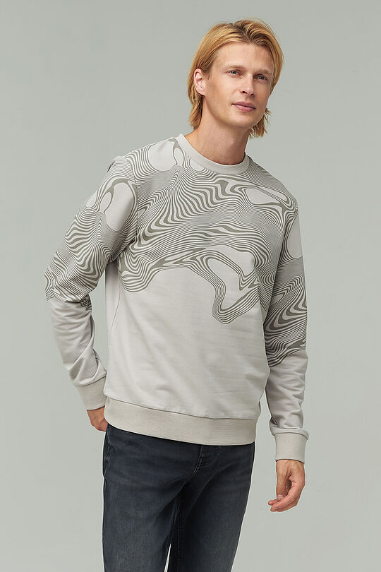 Stretch cotton sweatshirt 1 | OPAL GRAY | Audimas