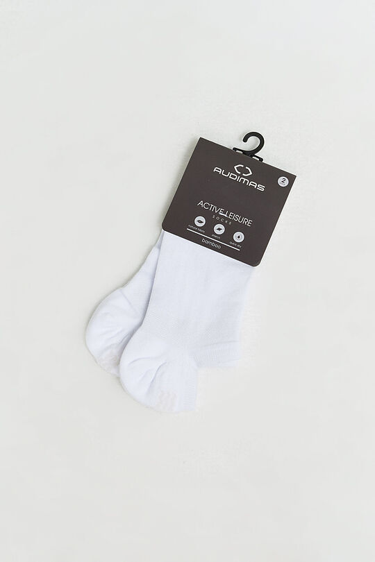 Short bamboo fiber socks 3 | WHITE | Audimas