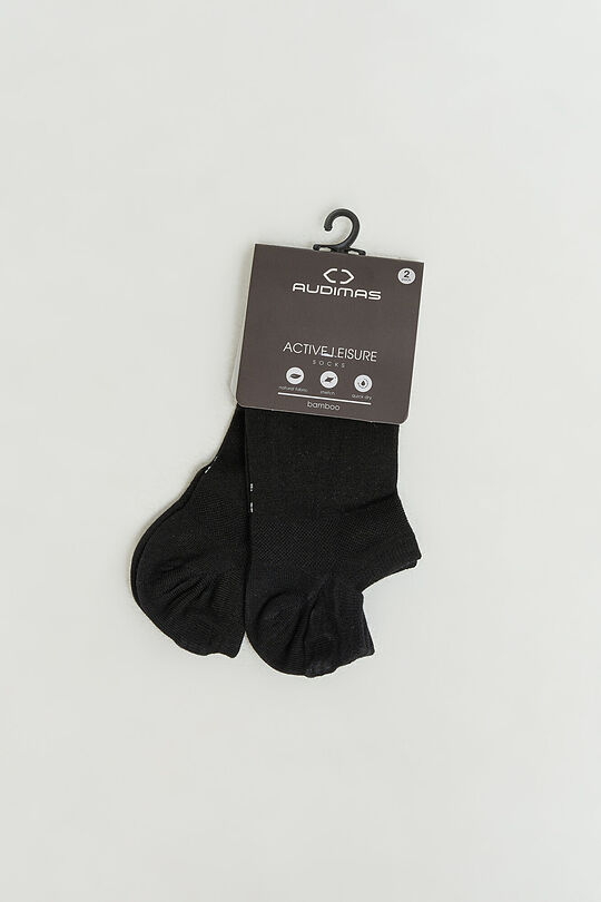 Short bamboo fiber socks 3 | BLACK | Audimas