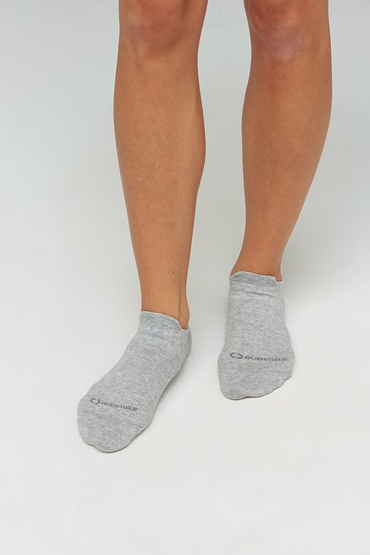 Short cotton fiber socks 2 | Black/grey | Audimas