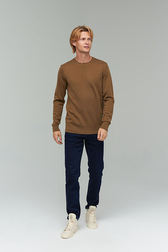 Merino wool blend sweater 6 | BROWN/BORDEAUX | Audimas