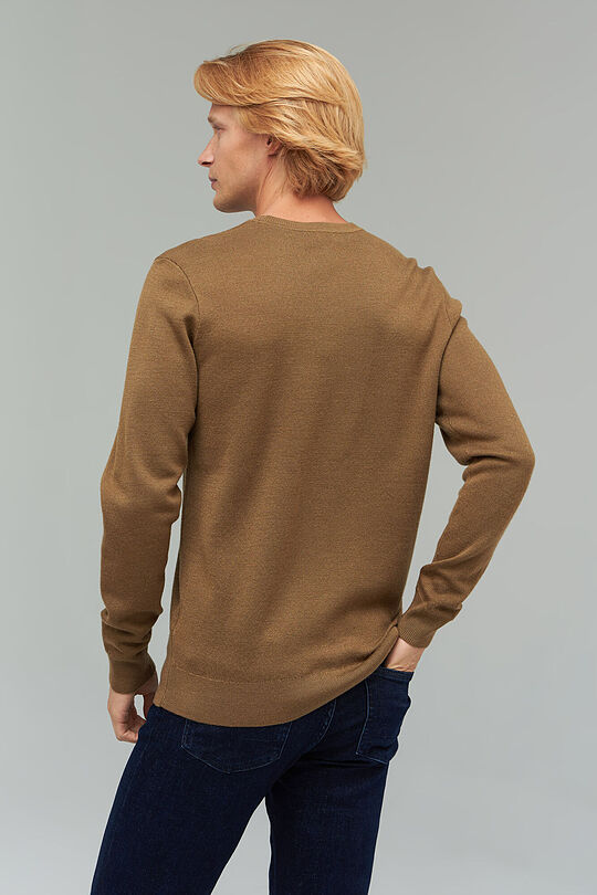 Merino wool blend sweater 2 | BROWN/BORDEAUX | Audimas