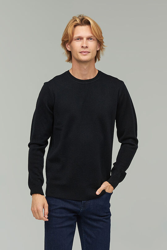 Merino wool blend sweater 1 | BLACK | Audimas
