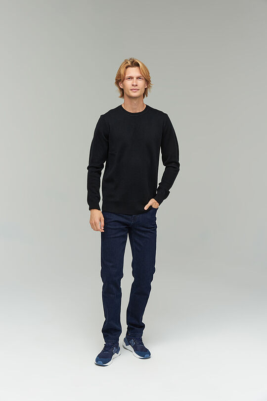 Merino wool blend sweater 4 | BLACK | Audimas