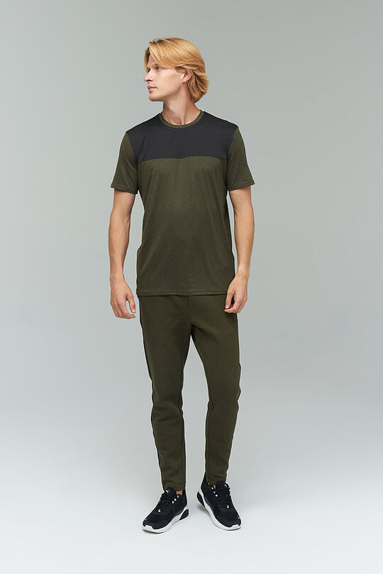 Cotton tapered fit sweatpants 6 | GREEN/ KHAKI / LIME GREEN | Audimas