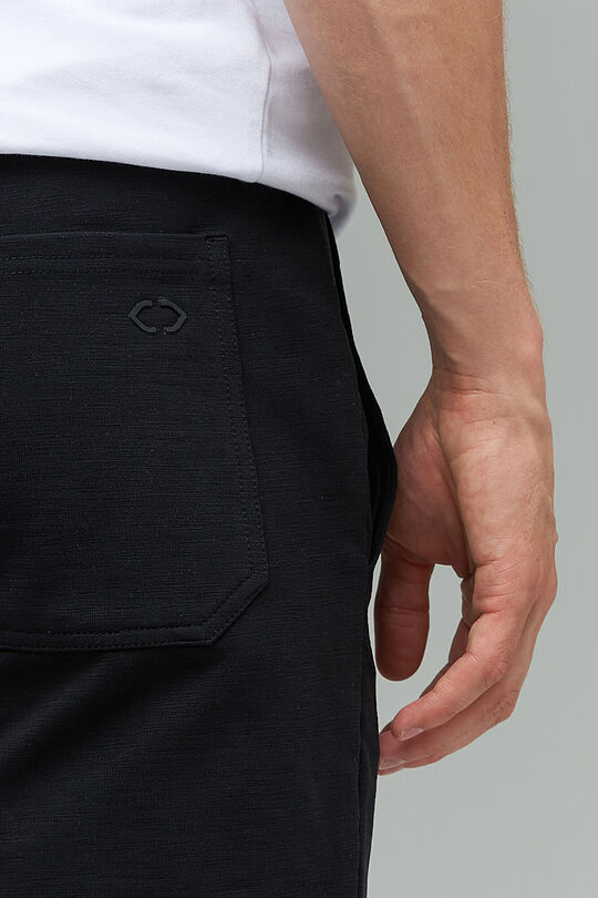 Cotton tapered fit sweatpants 5 | BLACK | Audimas