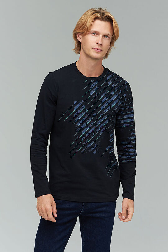 stretch cotton long sleeve tee