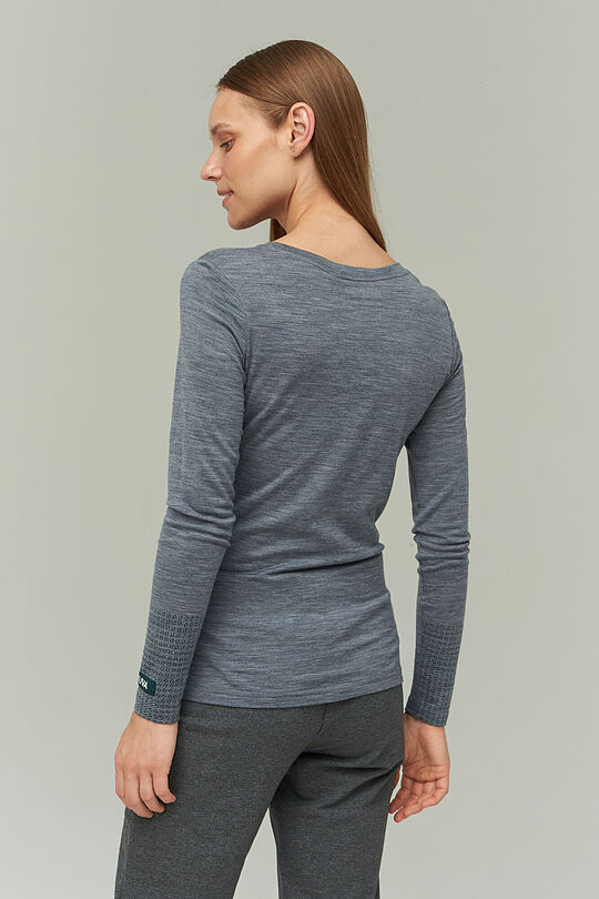 Fine merino wool long sleve top 2 | GREY/MELANGE | Audimas