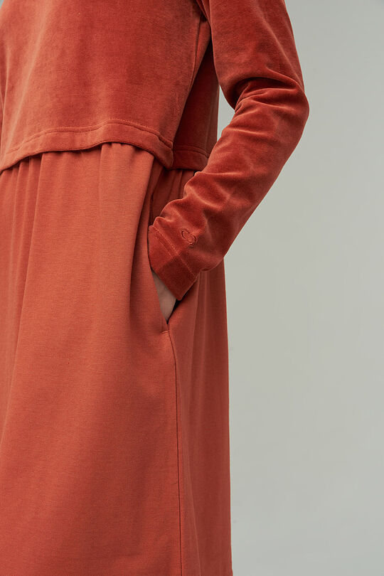 Cotton velour dress 3 | YELLOW/ORANGE | Audimas
