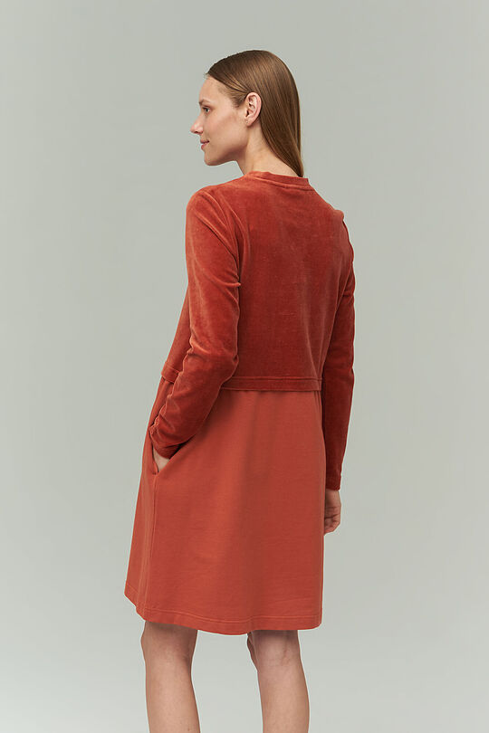 Cotton velour dress 2 | YELLOW/ORANGE | Audimas