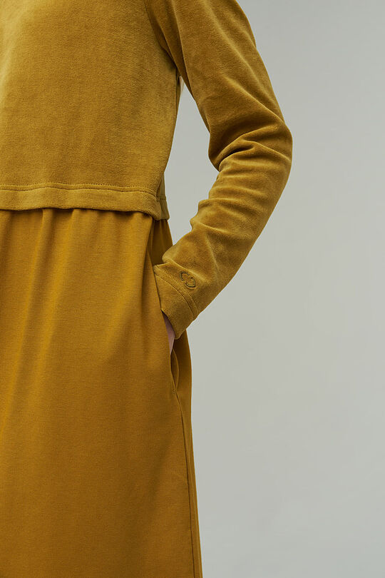 Cotton velour dress 3 | GREEN/ KHAKI / LIME GREEN | Audimas