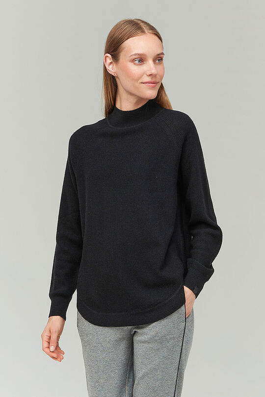Merino wool blend sweater 1 | BLACK | Audimas
