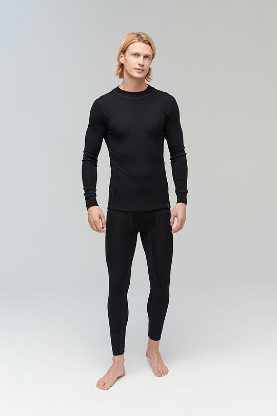 Merino wool rib knit base layer tights 4 | BLACK | Audimas