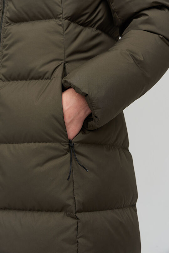 Long puffer down coat 6 | GREEN/ KHAKI / LIME GREEN | Audimas