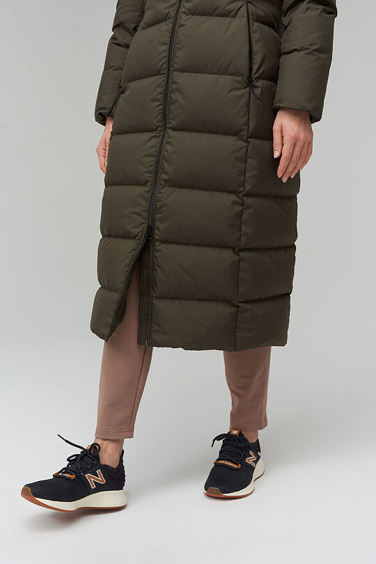 Long puffer down coat 7 | GREEN/ KHAKI / LIME GREEN | Audimas