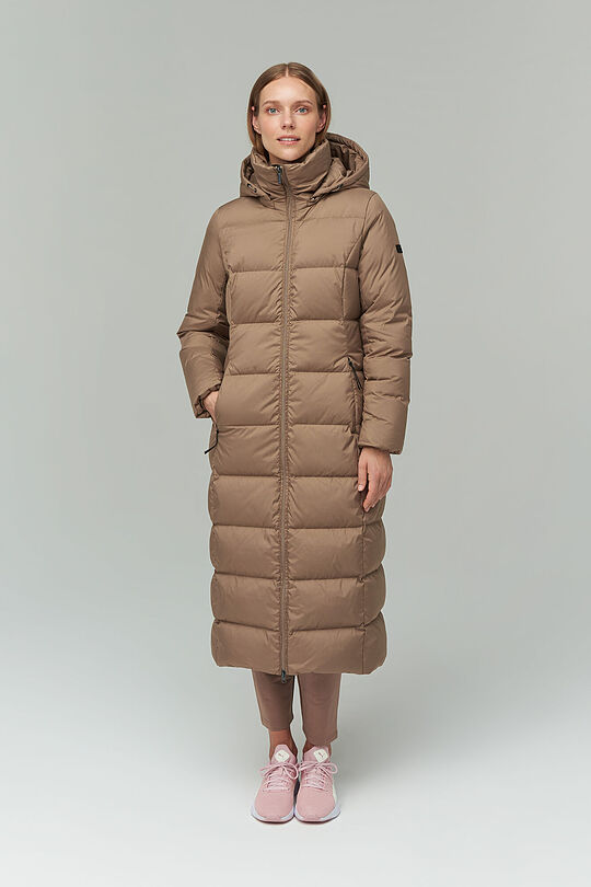 Long puffer down coat 9 | BROWN/BORDEAUX | Audimas