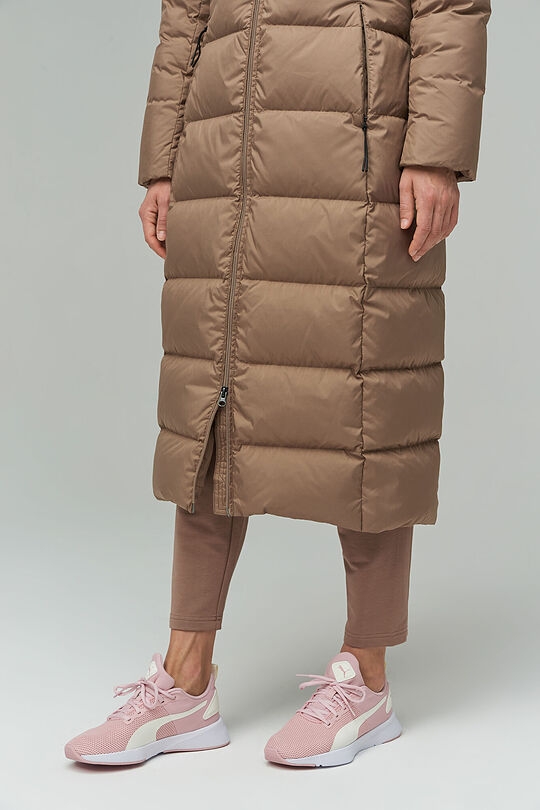 Long puffer down coat 8 | BROWN/BORDEAUX | Audimas