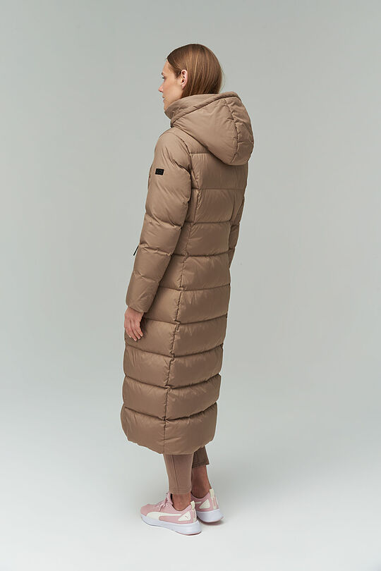 Long puffer down coat 2 | BROWN/BORDEAUX | Audimas