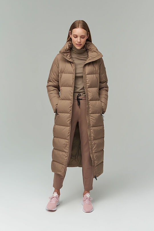 Long puffer down coat 3 | BROWN/BORDEAUX | Audimas