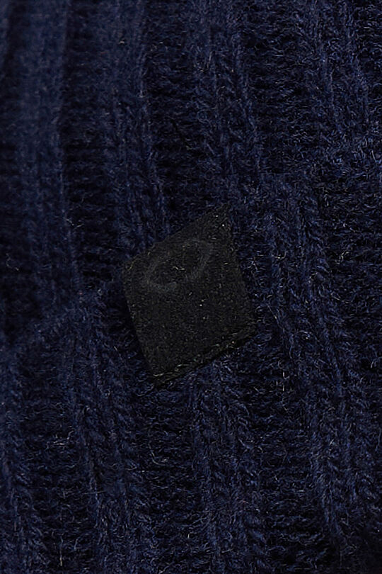 Knitted merino wool hat with cashmere 2 | BLUE | Audimas