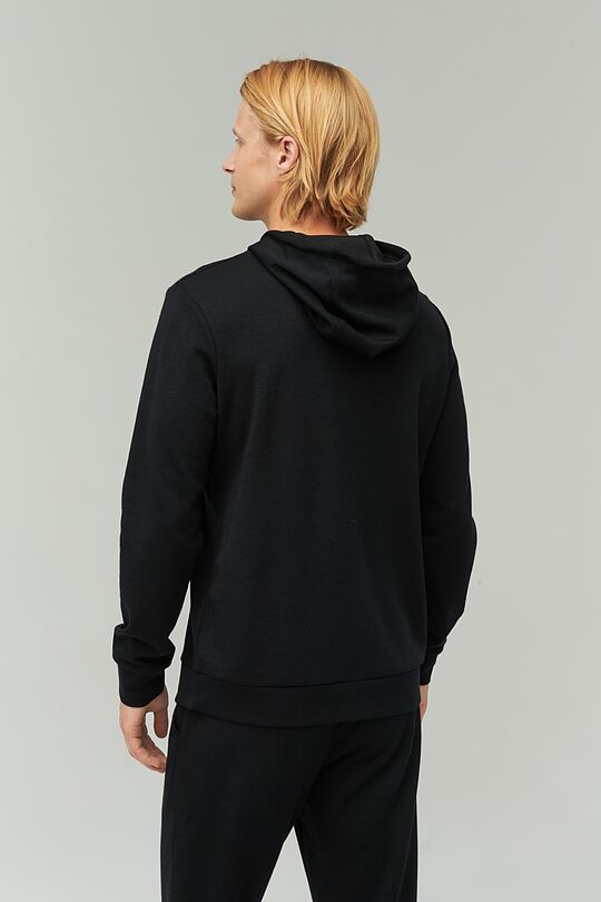 Merino wool blend hoodie 2 | BLACK | Audimas