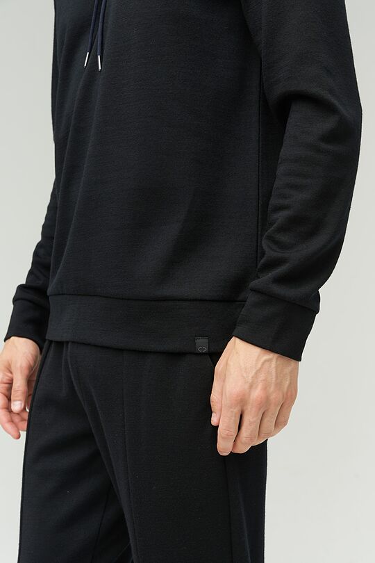 Merino wool blend hoodie 3 | BLACK | Audimas