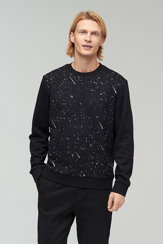 Brushed cotton sweatshirt 1 | BLACK | Audimas