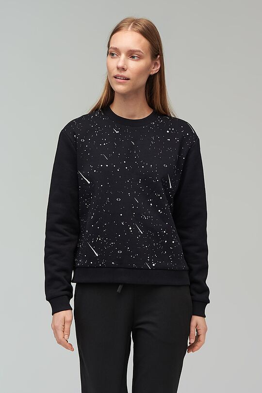 Brushed cotton sweatshirt 1 | BLACK | Audimas