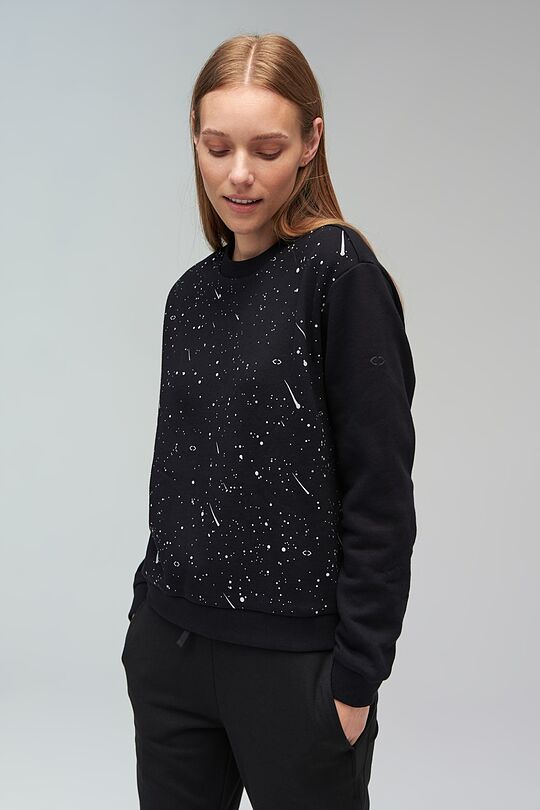 Brushed cotton sweatshirt 3 | BLACK | Audimas