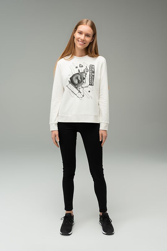 Stretch cotton sweatshirt 4 | BEAR T B EGRET | Audimas